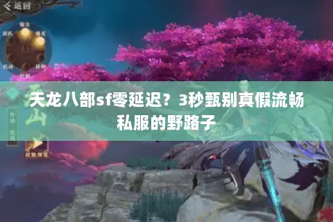 天龙八部sf零延迟?3秒甄别真假流畅私服的野路子 天龙八部sf零延迟?3秒甄别真假流畅私服的野路子