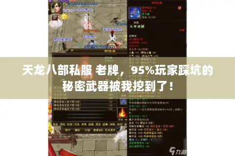 天龙八部私服 老牌,95%玩家踩坑的秘密武器被我挖到了! 天龙八部私服 老牌,95%玩家踩坑的秘密武器被我挖到了!