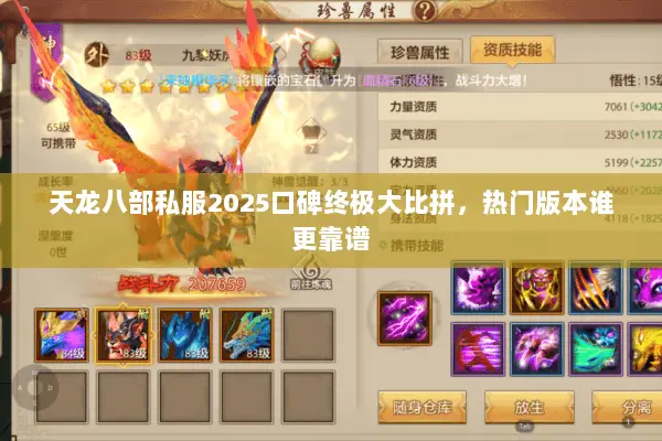 天龙八部私服2025口碑终极大比拼,热门版本谁更靠谱 天龙八部私服2025口碑终极大比拼,热门版本谁更靠谱