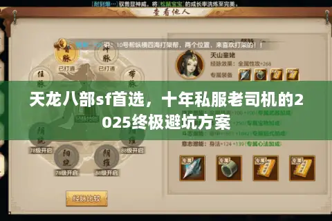天龙八部sf首选,十年私服老司机的2025终极避坑方案 天龙八部sf首选,十年私服老司机的2025终极避坑方案