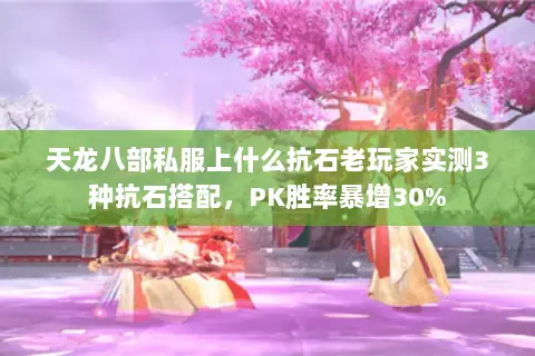 天龙八部私服上什么抗石老玩家实测3种抗石搭配，PK胜率暴增30%