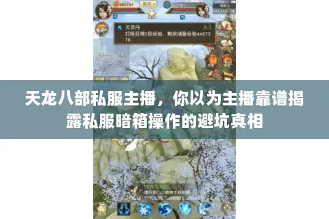 天龙八部私服主播,你以为主播靠谱揭露私服暗箱操作的避坑真相 天龙八部私服主播,你以为主播靠谱揭露私服暗箱操作的避坑真相