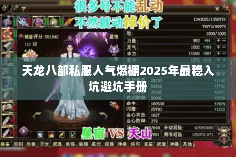 天龙八部私服人气爆棚2025年最稳入坑避坑手册