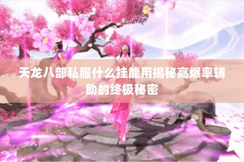天龙八部私服什么挂能用揭秘高爆率辅助的终极秘密