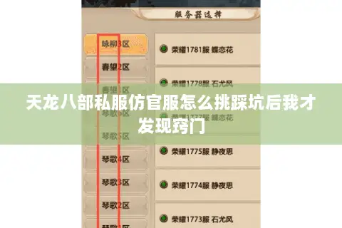 天龙八部私服仿官服怎么挑踩坑后我才发现窍门