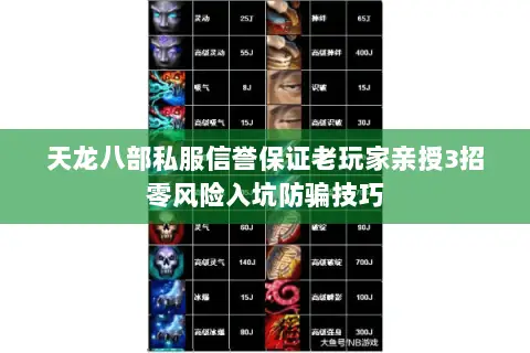 天龙八部私服信誉保证老玩家亲授3招零风险入坑防骗技巧