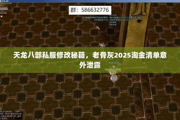 天龙八部私服修改秘籍,老骨灰2025淘金清单意外泄露 天龙八部私服修改秘籍,老骨灰2025淘金清单意外泄露