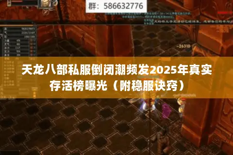 天龙八部私服倒闭潮频发2025年真实存活榜曝光（附稳服诀窍）