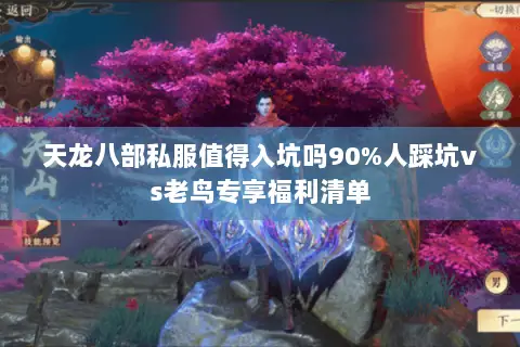 天龙八部私服值得入坑吗90%人踩坑vs老鸟专享福利清单