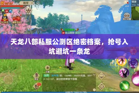 天龙八部私服公测区绝密档案，抢号入坑避坑一条龙
