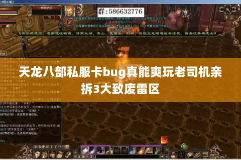 天龙八部私服卡bug真能爽玩老司机亲拆3大致废雷区