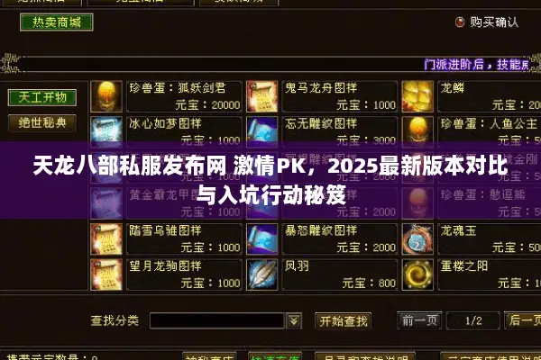 天龙八部私服发布网 激情PK，2025最新版本对比与入坑行动秘笈
