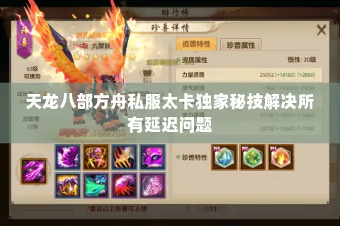 天龙八部方舟私服太卡独家秘技解决所有延迟问题 天龙八部方舟私服太卡独家秘技解决所有延迟问题