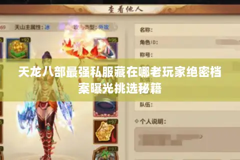 天龙八部最强私服藏在哪老玩家绝密档案曝光挑选秘籍 天龙八部最强私服藏在哪老玩家绝密档案曝光挑选秘籍