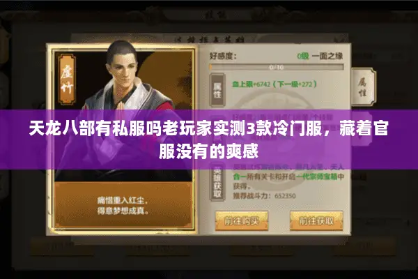 天龙八部有私服吗老玩家实测3款冷门服,藏着官服没有的爽感 天龙八部有私服吗老玩家实测3款冷门服,藏着官服没有的爽感