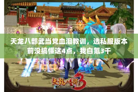 天龙八部武当党血泪教训，选私服版本前没搞懂这4点，我白氪3千