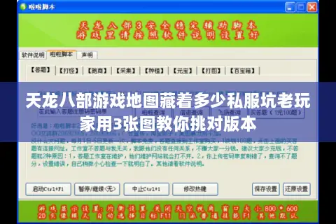 天龙八部游戏地图藏着多少私服坑老玩家用3张图教你挑对版本