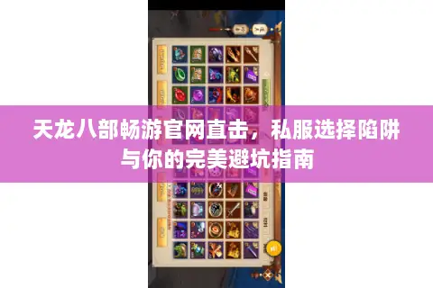 天龙八部畅游官网直击，私服选择陷阱与你的完美避坑指南