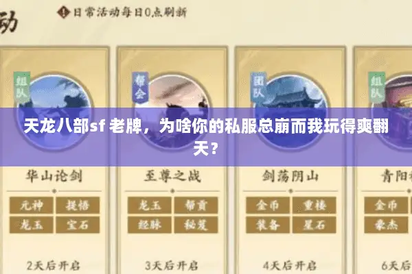 天龙八部sf 老牌，为啥你的私服总崩而我玩得爽翻天？