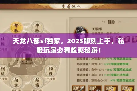 天龙八部sf独家,2025即刻上手,私服玩家必看超爽秘籍! 天龙八部sf独家,2025即刻上手,私服玩家必看超爽秘籍!