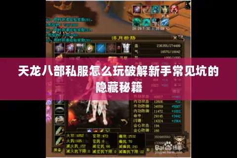 天龙八部私服怎么玩破解新手常见坑的隐藏秘籍 天龙八部私服怎么玩破解新手常见坑的隐藏秘籍