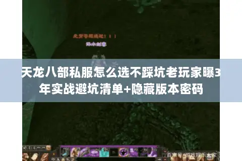 天龙八部私服怎么选不踩坑老玩家曝3年实战避坑清单+隐藏版本密码 天龙八部私服怎么选不踩坑老玩家曝3年实战避坑清单+隐藏版本密码