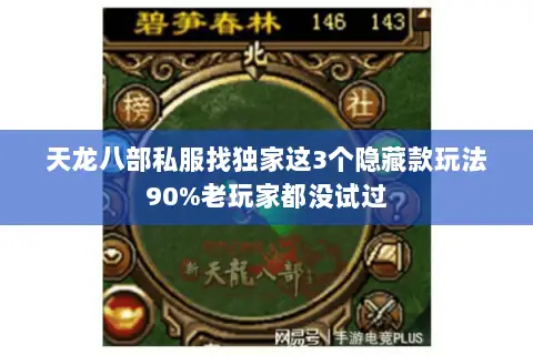 天龙八部私服找独家这3个隐藏款玩法90%老玩家都没试过