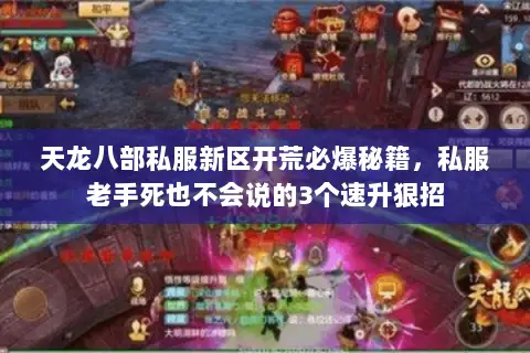 天龙八部私服新区开荒必爆秘籍，私服老手死也不会说的3个速升狠招