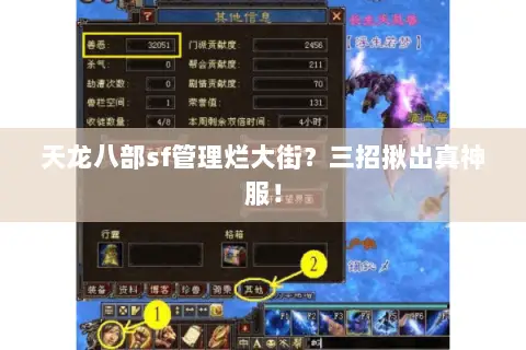 天龙八部sf管理烂大街？三招揪出真神服！