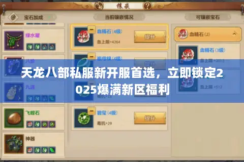 天龙八部私服新开服首选，立即锁定2025爆满新区福利