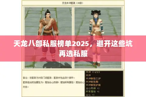 天龙八部私服榜单2025，避开这些坑再选私服