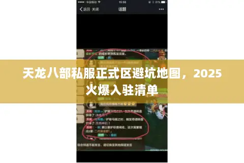 天龙八部私服正式区避坑地图，2025火爆入驻清单