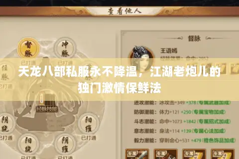 天龙八部私服永不降温,江湖老炮儿的独门激情保鲜法 天龙八部私服永不降温,江湖老炮儿的独门激情保鲜法