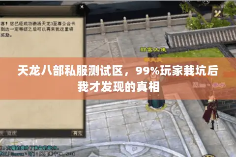 天龙八部私服测试区，99%玩家栽坑后我才发现的真相