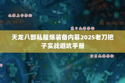 天龙八部私服爆装备内幕2025老刀把子实战避坑手册