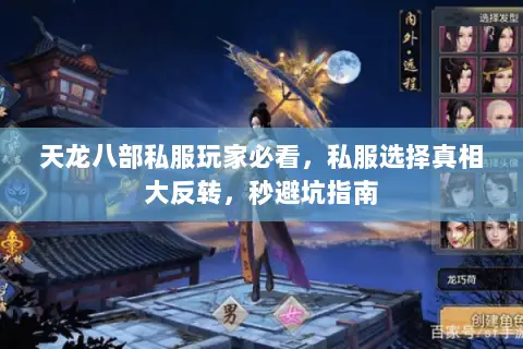 天龙八部私服玩家必看，私服选择真相大反转，秒避坑指南