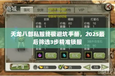 天龙八部私服终极避坑手册，2025最后筛选3步精准锁服