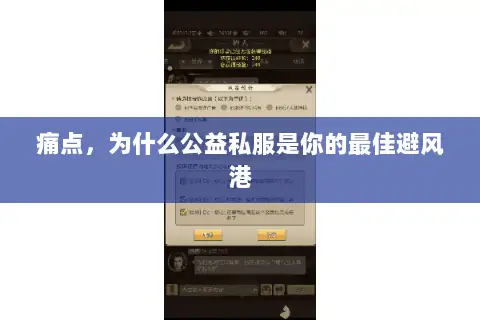痛点,为什么公益私服是你的最佳避风港 痛点,为什么公益私服是你的最佳避风港