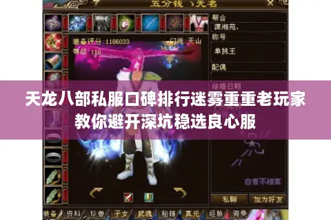 天龙八部私服口碑排行迷雾重重老玩家教你避开深坑稳选良心服 天龙八部私服口碑排行迷雾重重老玩家教你避开深坑稳选良心服