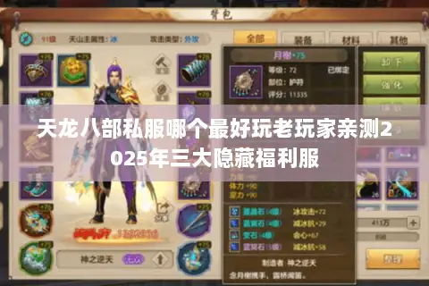 天龙八部私服哪个最好玩老玩家亲测2025年三大隐藏福利服 天龙八部私服哪个最好玩老玩家亲测2025年三大隐藏福利服