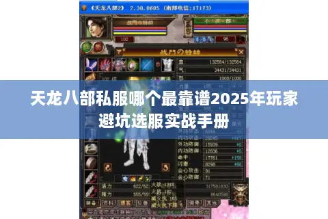 天龙八部私服哪个最靠谱2025年玩家避坑选服实战手册