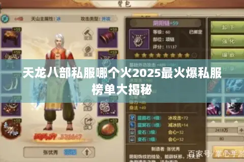 天龙八部私服哪个火2025最火爆私服榜单大揭秘 天龙八部私服哪个火2025最火爆私服榜单大揭秘