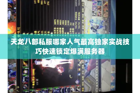 天龙八部私服哪家人气最高独家实战技巧快速锁定爆满服务器