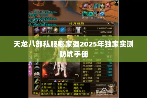 天龙八部私服哪家强2025年独家实测防坑手册
