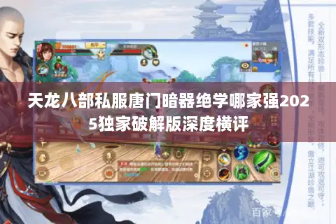 天龙八部私服唐门暗器绝学哪家强2025独家破解版深度横评