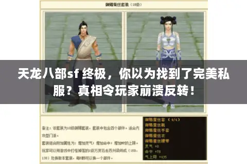 天龙八部sf 终极,你以为找到了完美私服?真相令玩家崩溃反转! 天龙八部sf 终极,你以为找到了完美私服?真相令玩家崩溃反转!