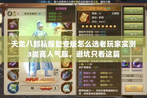 天龙八部私服复变版怎么选老玩家实测3类高人气服,避坑只看这篇 天龙八部私服复变版怎么选老玩家实测3类高人气服,避坑只看这篇