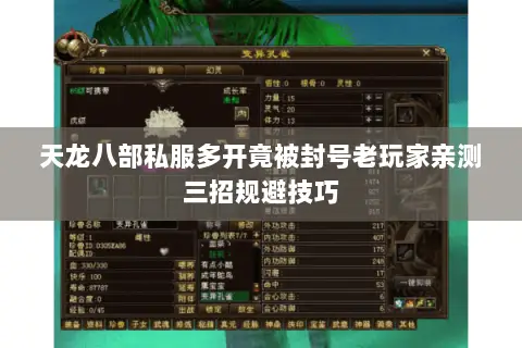 天龙八部私服多开竟被封号老玩家亲测三招规避技巧 天龙八部私服多开竟被封号老玩家亲测三招规避技巧
