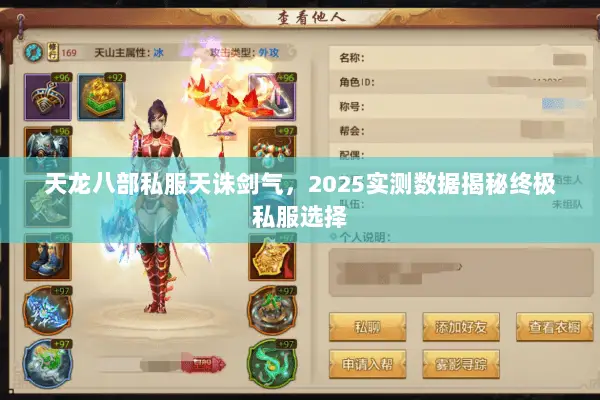 天龙八部私服天诛剑气，2025实测数据揭秘终极私服选择