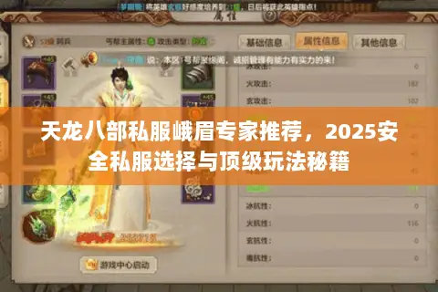 天龙八部私服峨眉专家推荐,2025安全私服选择与顶级玩法秘籍 天龙八部私服峨眉专家推荐,2025安全私服选择与顶级玩法秘籍